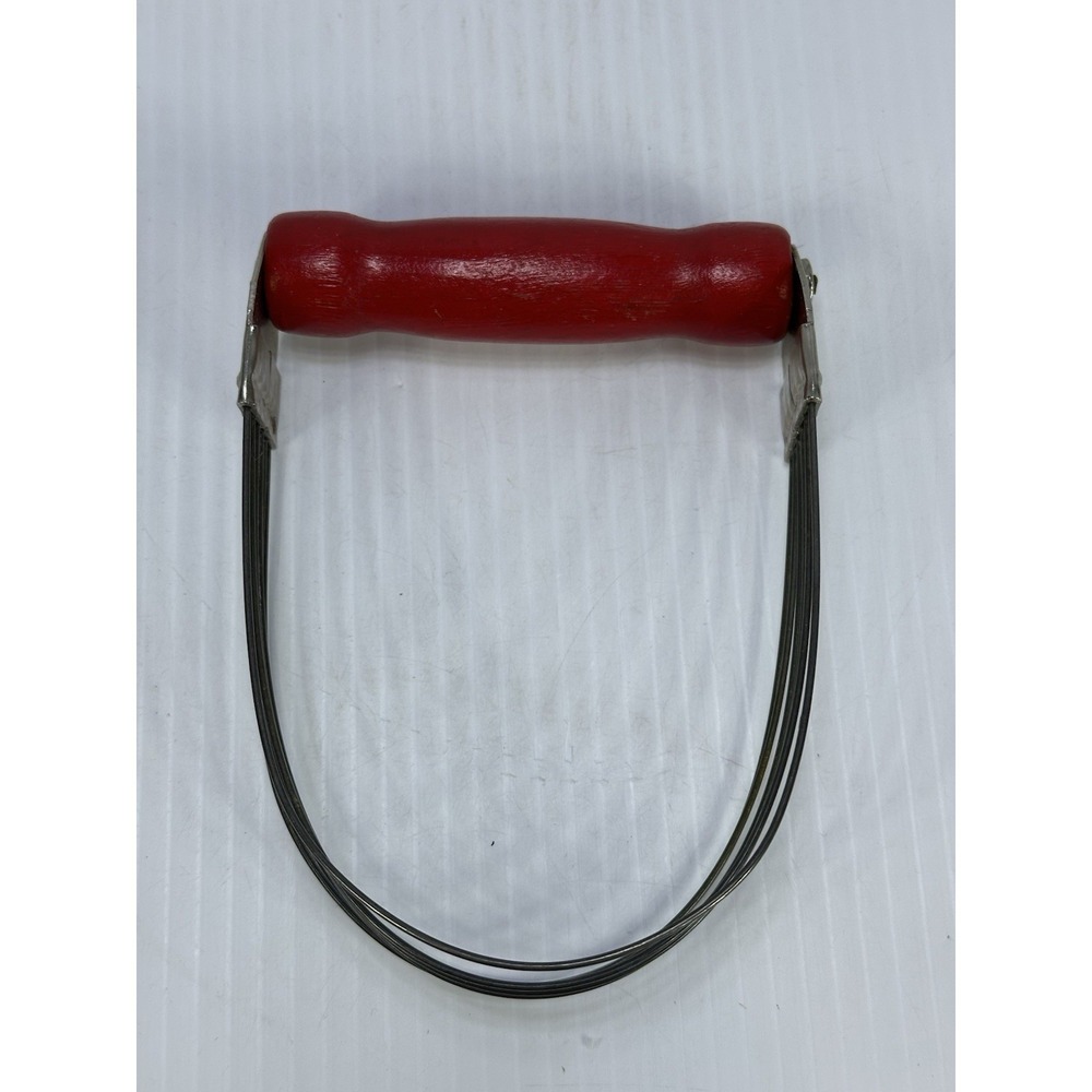 Vintage Kitchen Androck Dough Wire Blender Red Wood Handle‎ Utensil USA